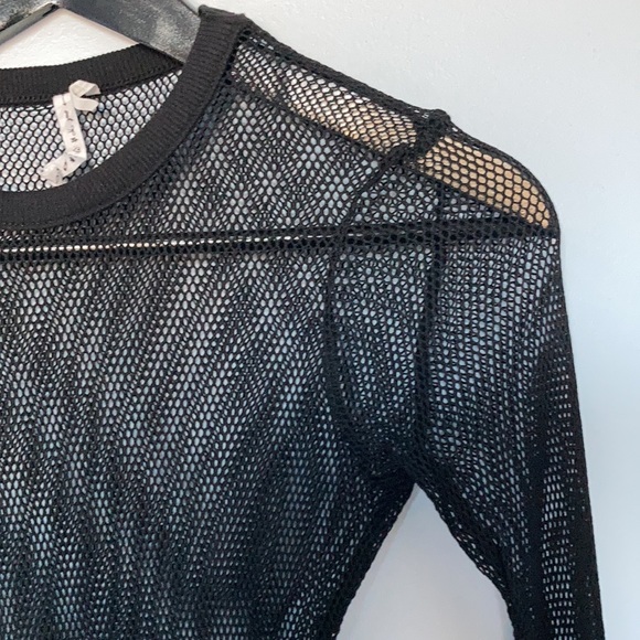 NWOT Urban Outfitters Out From Under black mesh fishnet long sleeve top shirt - Picture 8 of 10